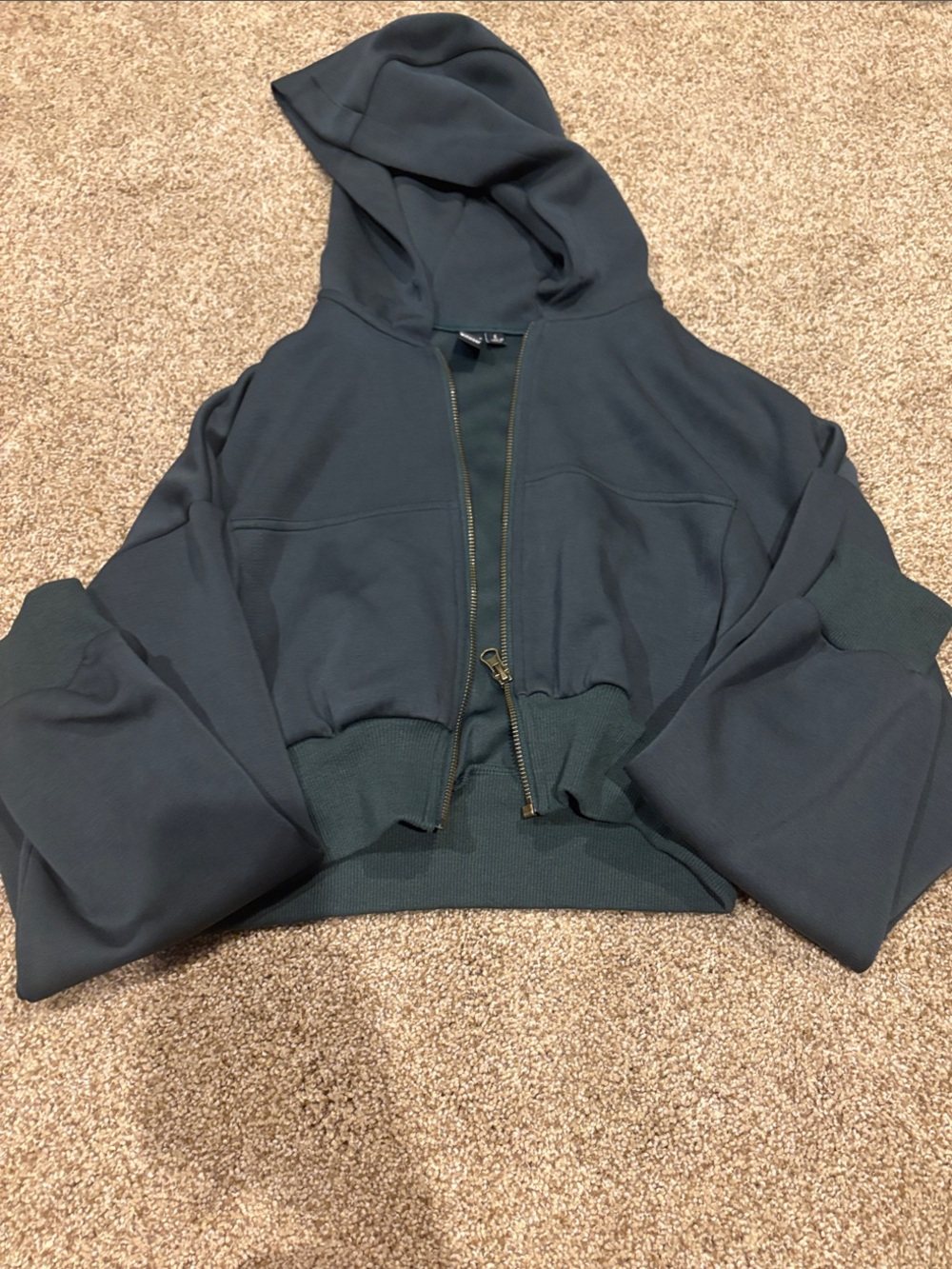 Windsor Dark Teal Hooded Zip Jacket